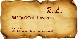Répási Levente névjegykártya